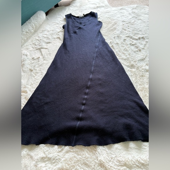 Theory Navy Sleeveless V-Neck Maxi Dress - Picture 5 of 10